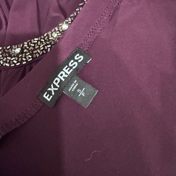 Express purple party top size small petite - Picture 8 of 9